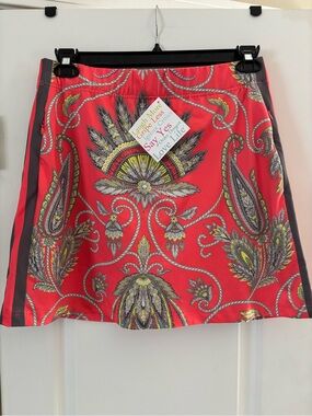 Gretchen Scott Slippy Skort Plume Women’s Coral Paisley Print A-Line Skirt
Med
